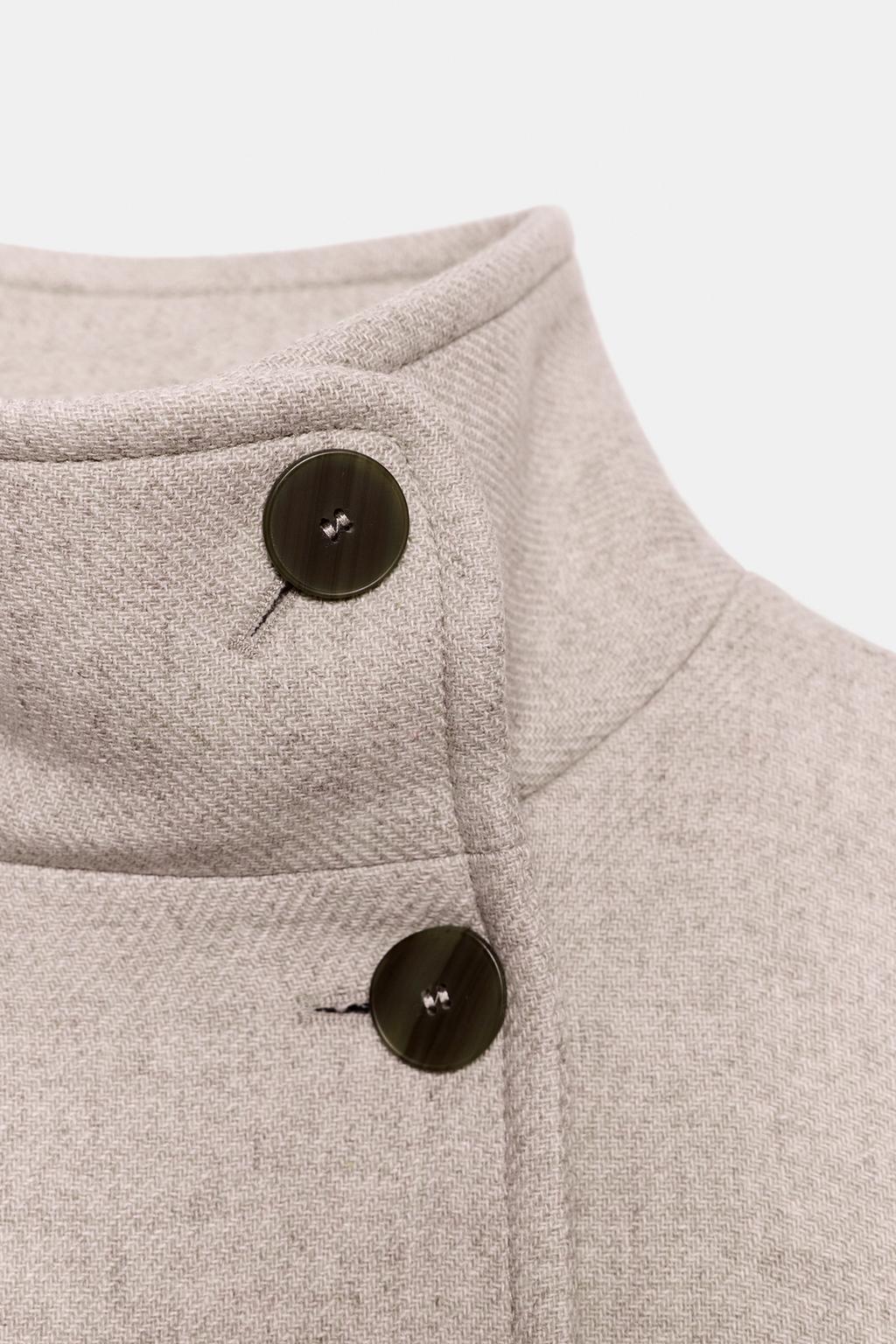 ПАЛЬТО ОВЕРСАЙЗ С ВЫСОКИМ ВОРОТНИКОМ — ZW COLLECTION LIMITED EDITION