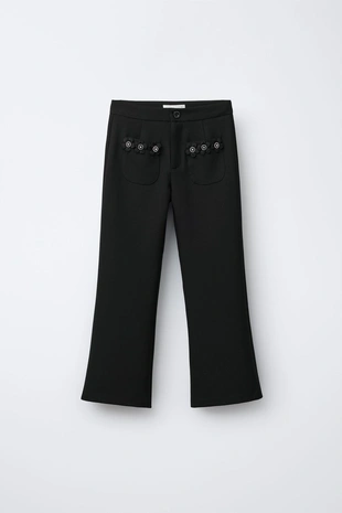 Брюки с цветочными украшениями- Заказать в России