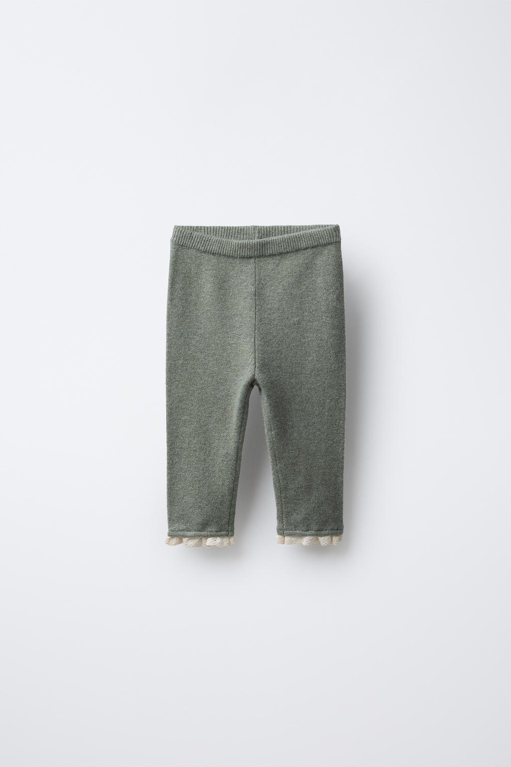 ТРИКОТАЖНЫЕ ЛЕГИНСЫ С КРУЖЕВОМ