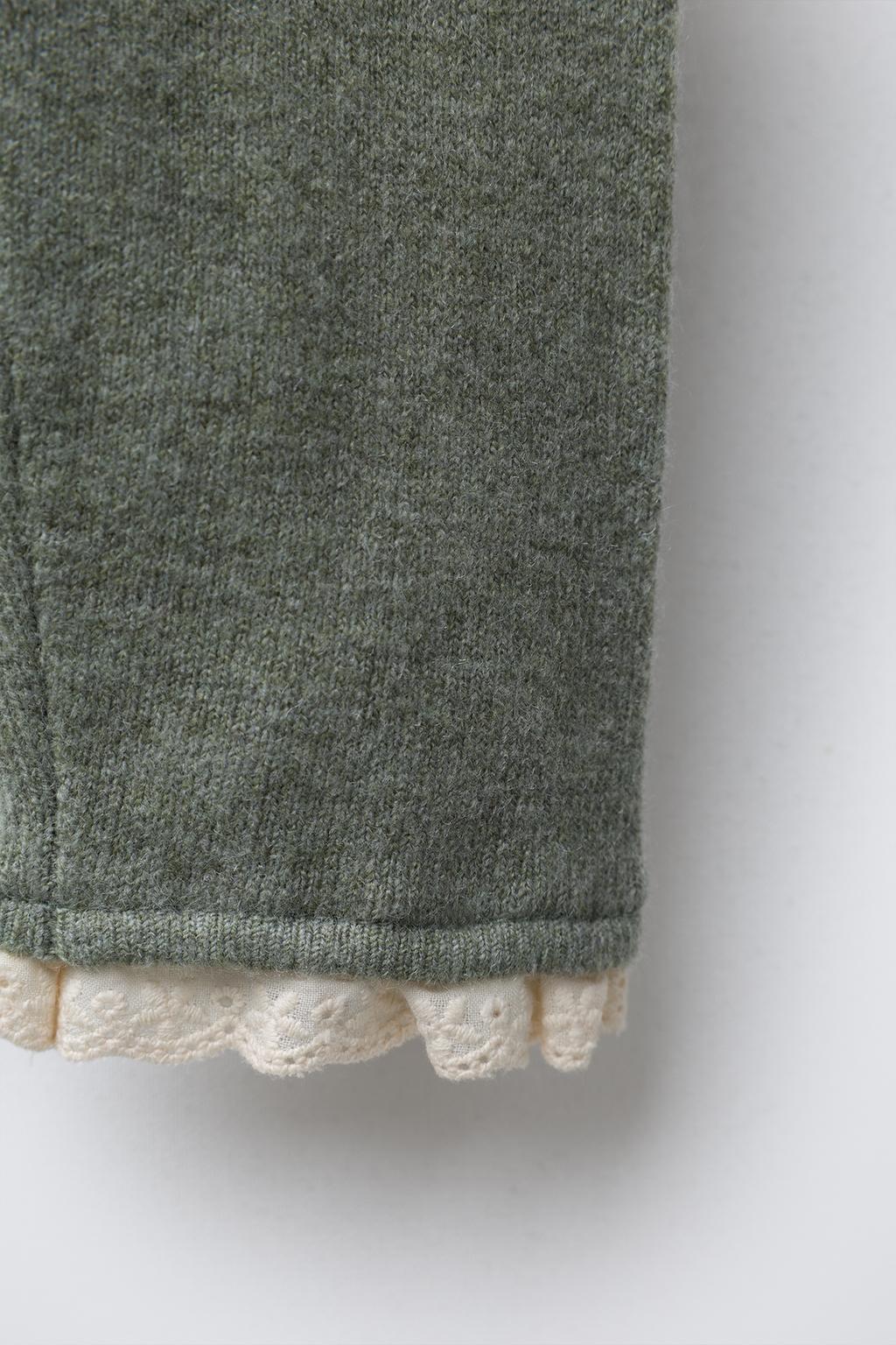 ТРИКОТАЖНЫЕ ЛЕГИНСЫ С КРУЖЕВОМ