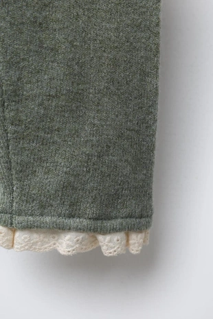 Трикотажные легинсы с кружевом- Заказать в России