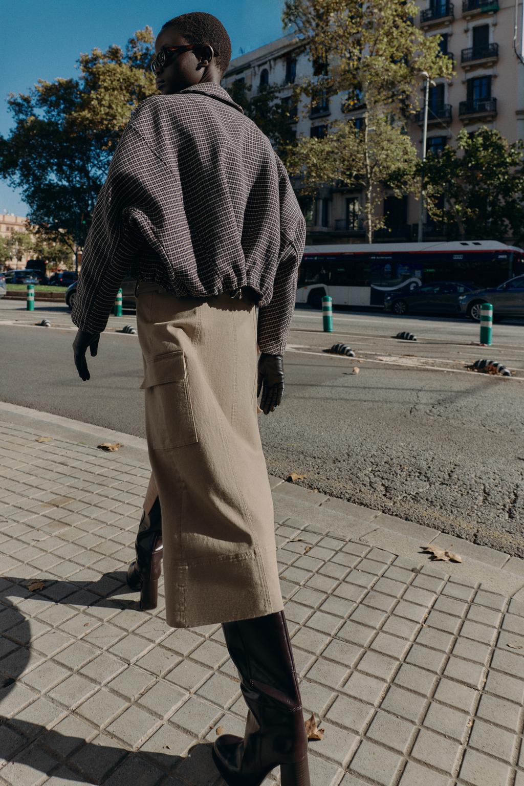 УТЕПЛЕННЫЙ БОМБЕР С УЗОРОМ «ГУСИНАЯ ЛАПКА»