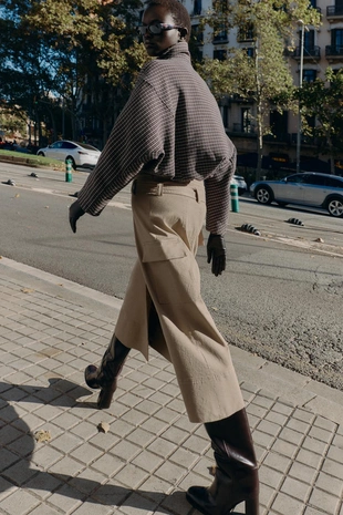 Утепленный бомбер с узором «гусиная лапка»- Заказать в России