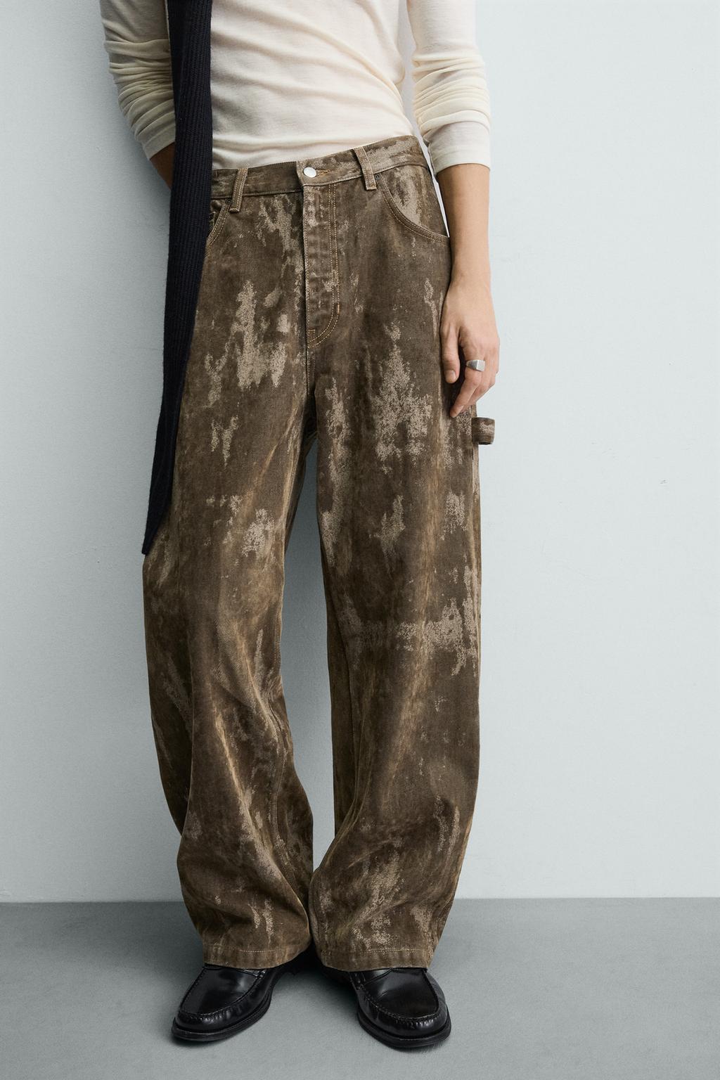 ДЖИНСЫ BAGGY FIT ФЛОКИРОВАННЫЕ