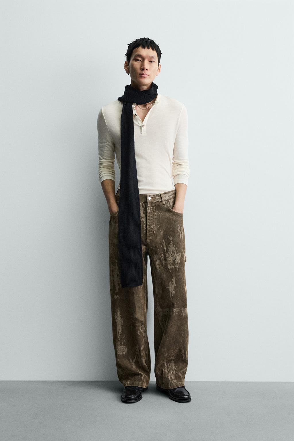 ДЖИНСЫ BAGGY FIT ФЛОКИРОВАННЫЕ