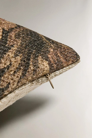 Чехол для подушки из льна с цветочным принтом- Заказать в России