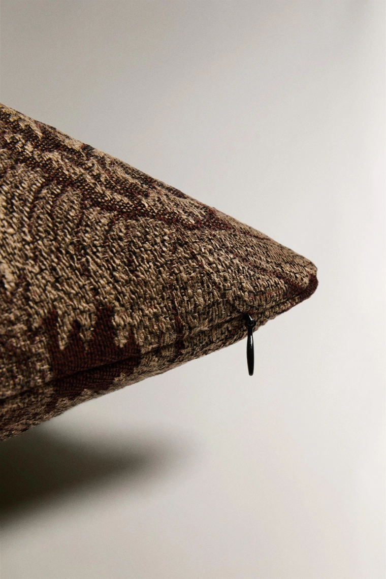 Чехол для декоративной подушки с цветочным жаккардом