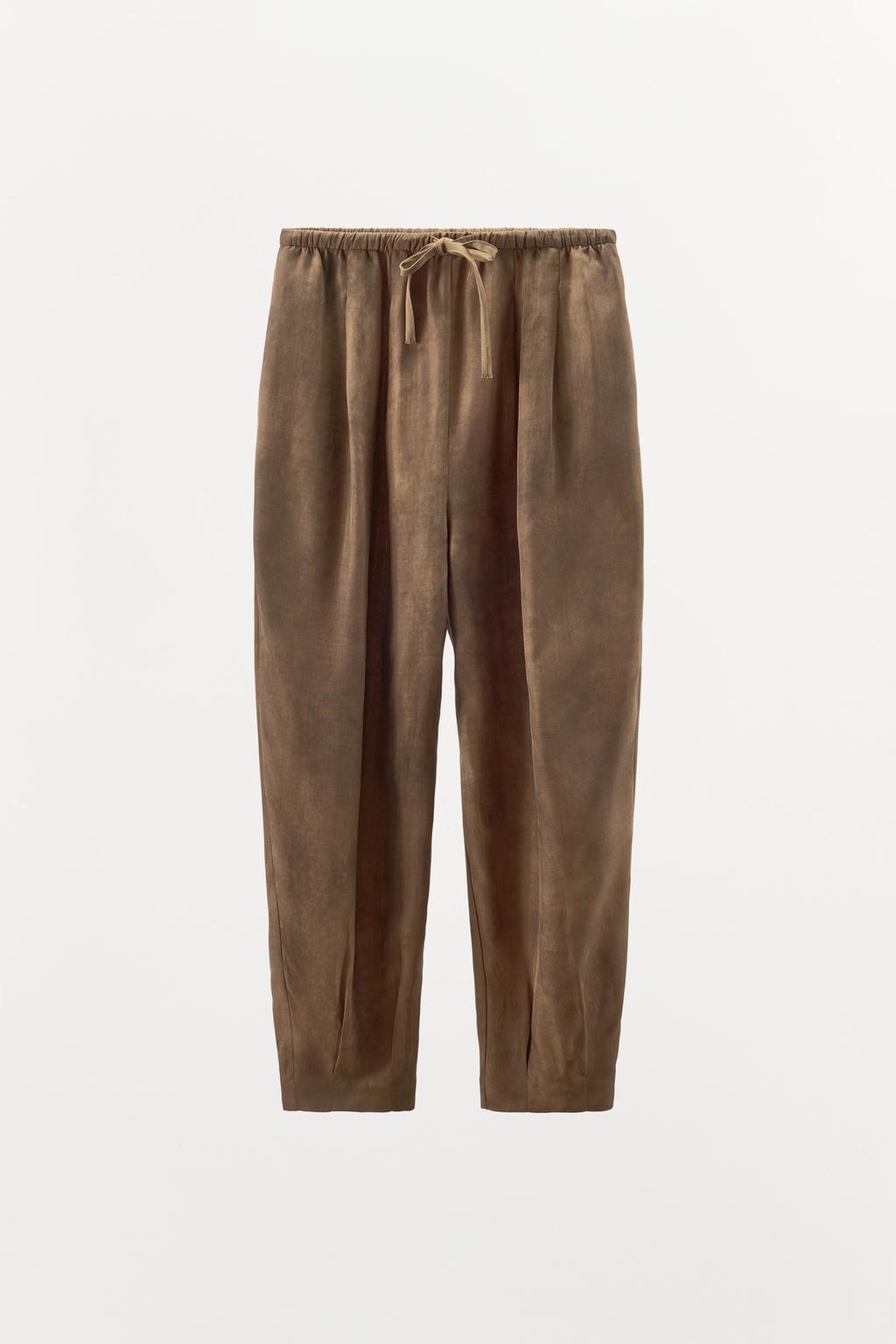 БРЮКИ ОБЪЕМНОГО КРОЯ С ПРИНТОМ