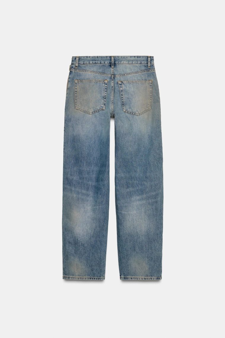 Джинсы средней посадки коллекции zw с молниями, лимитированное издание