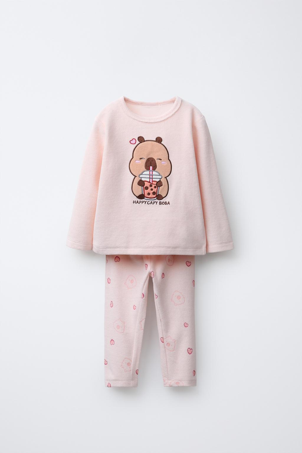 Пижама из махрового велюра capybara capyfun © для детей от 1,5 до 6 лет