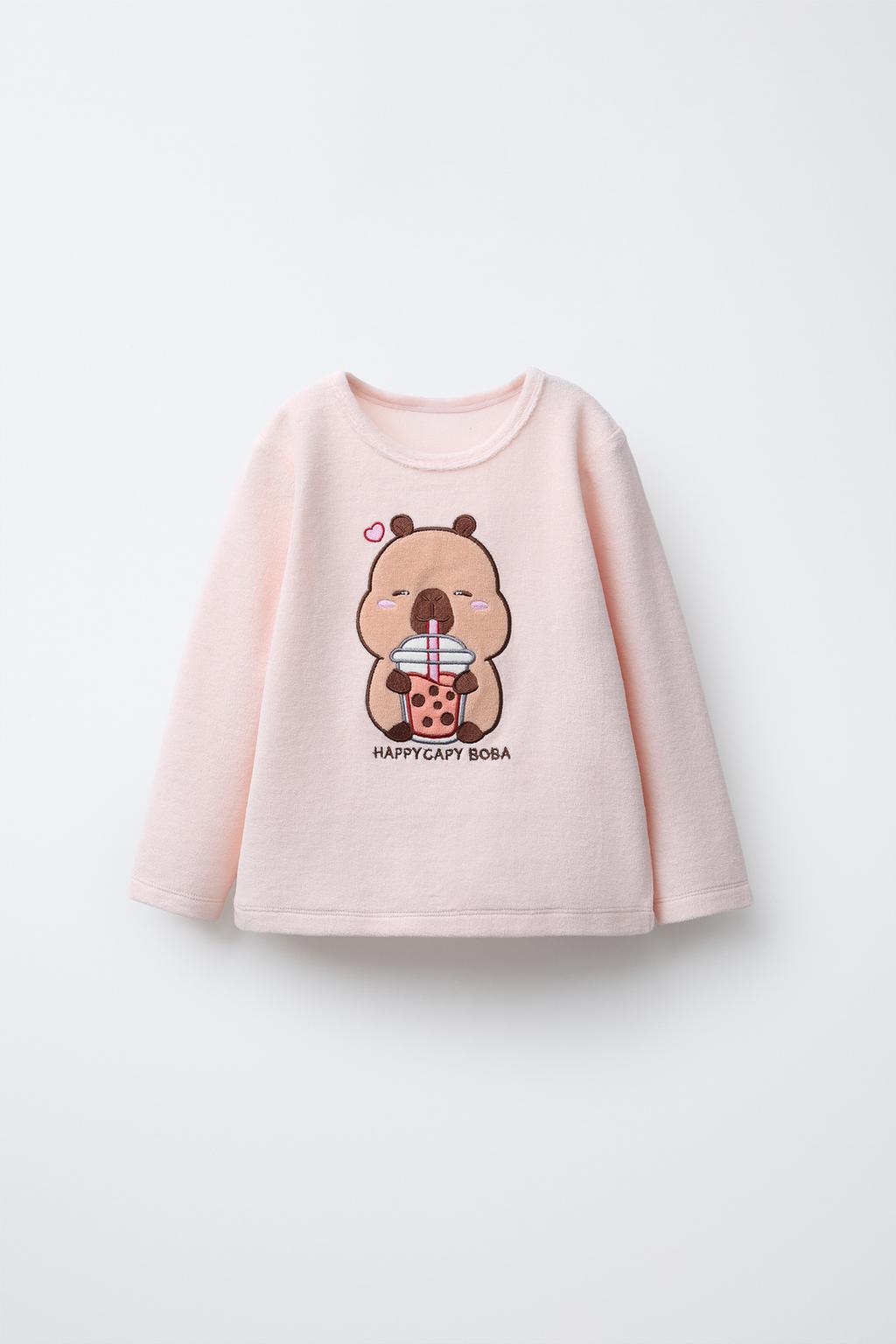 Пижама из махрового велюра capybara capyfun © для детей от 1,5 до 6 лет