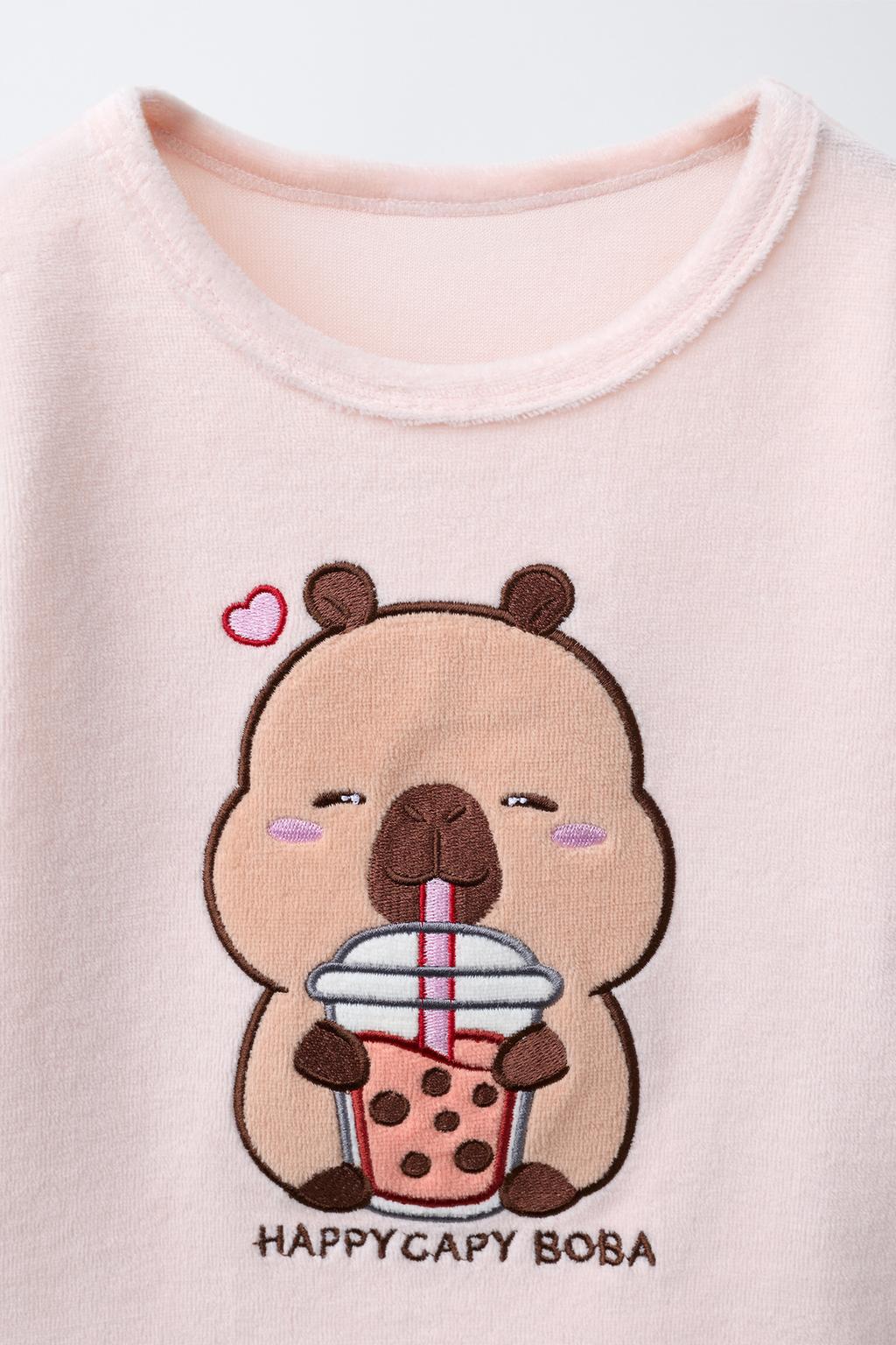 Пижама из махрового велюра capybara capyfun © для детей от 1,5 до 6 лет