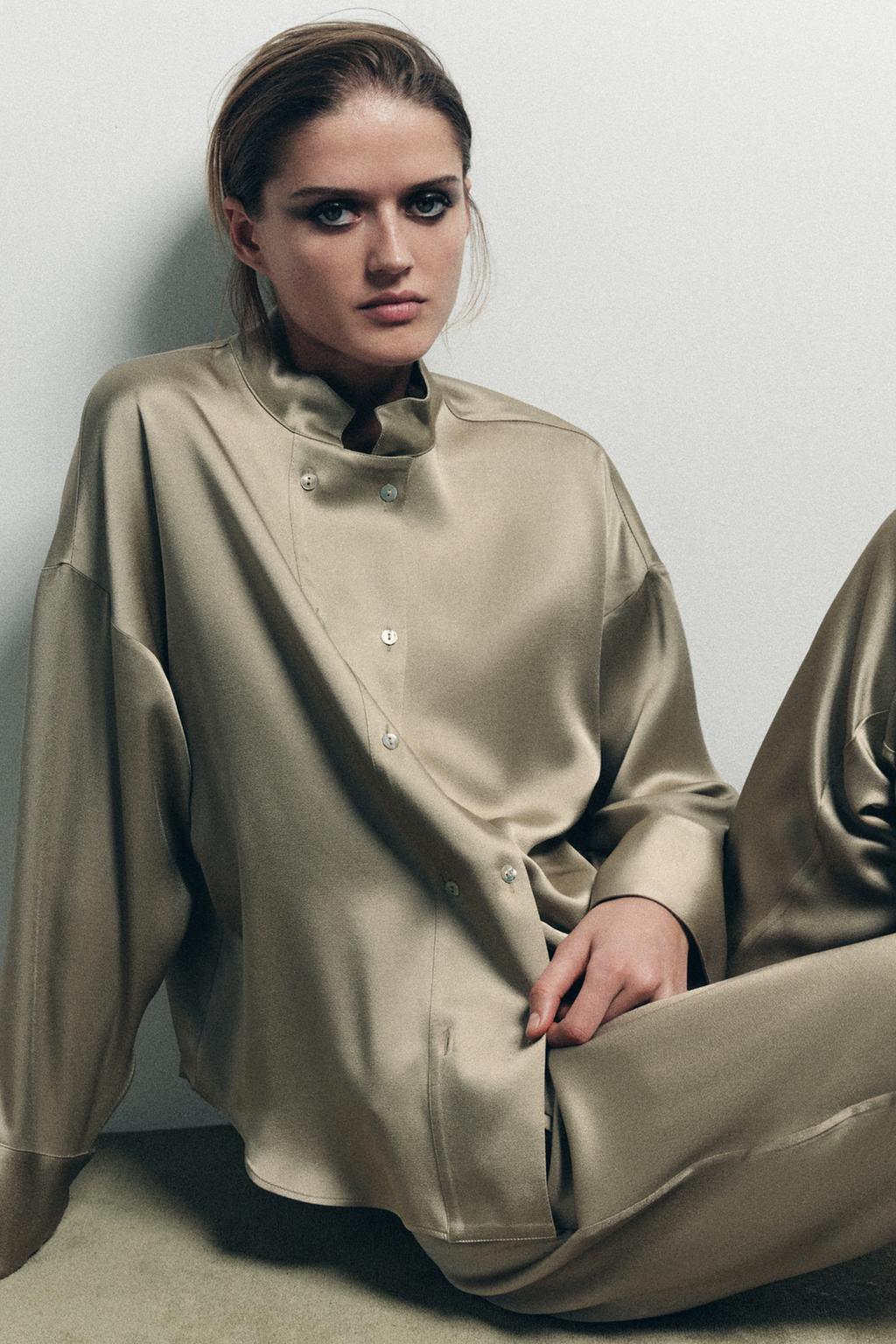 БРЮКИ BAGGY ИЗ АТЛАСА