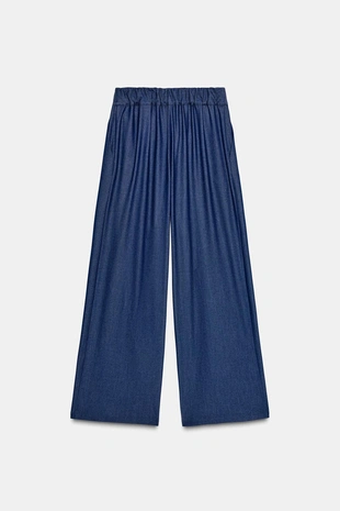 Широкие брюки с защипами- Заказать в России