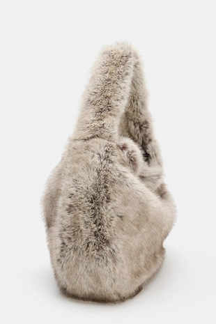 Большая сумка-мешок из искусственного меха- Заказать в России