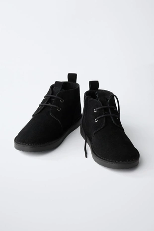 Кожаные ботинки с подкладкой- Заказать в России