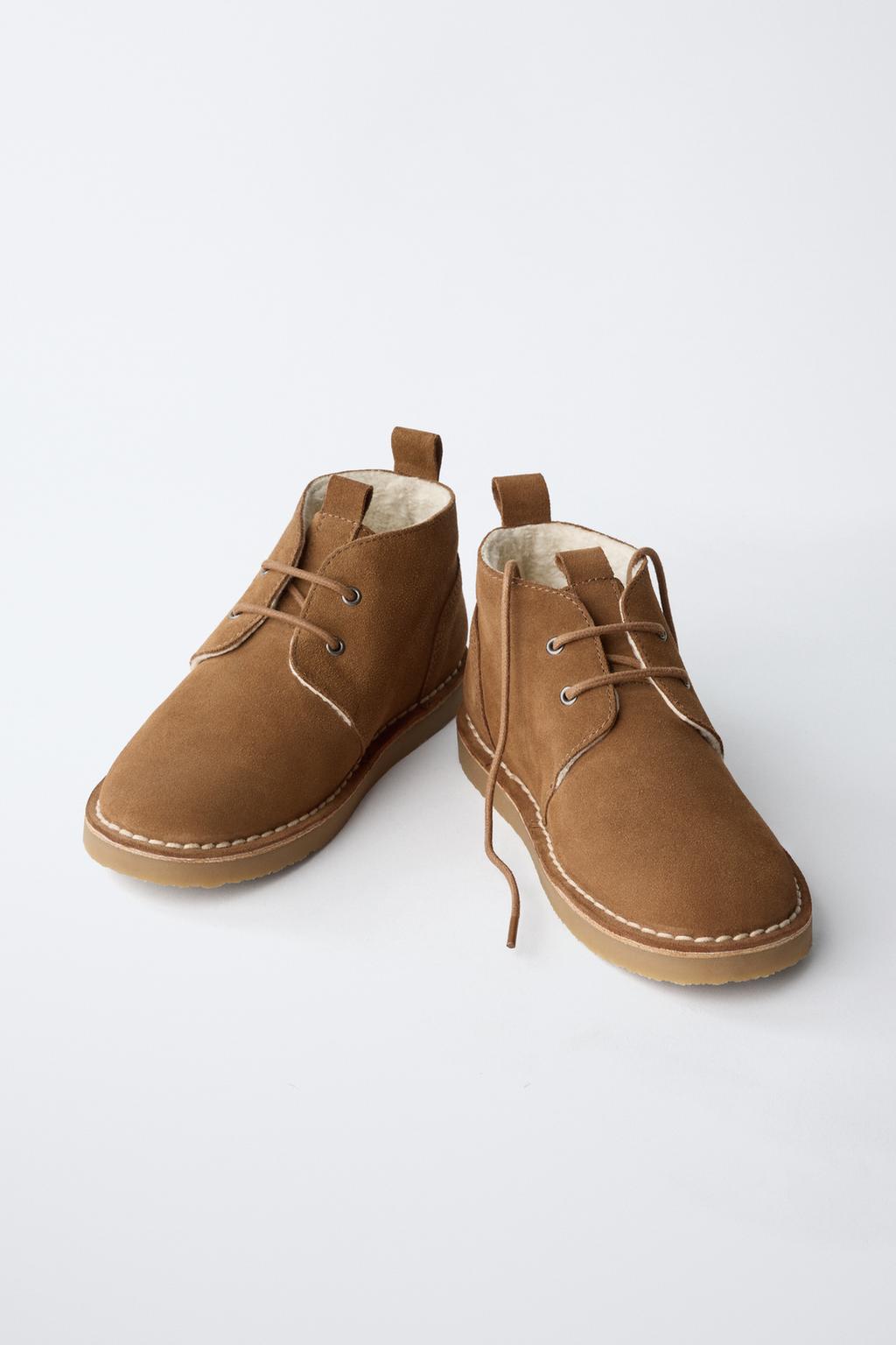 КОЖАНЫЕ БОТИНКИ С ПОДКЛАДКОЙ