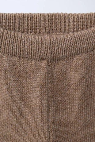 Трикотажные брюки-кюлоты с шерстью- Заказать в России