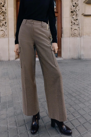 Брюки карго «гусиная лапка»- Заказать в России