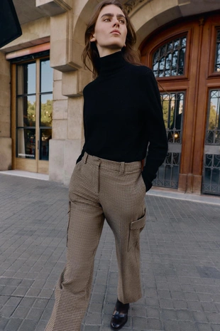 Брюки карго «гусиная лапка»- Заказать в России