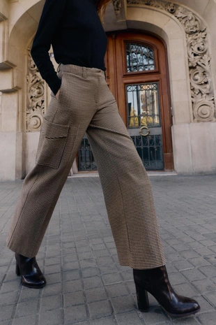 Брюки карго «гусиная лапка»- Заказать в России