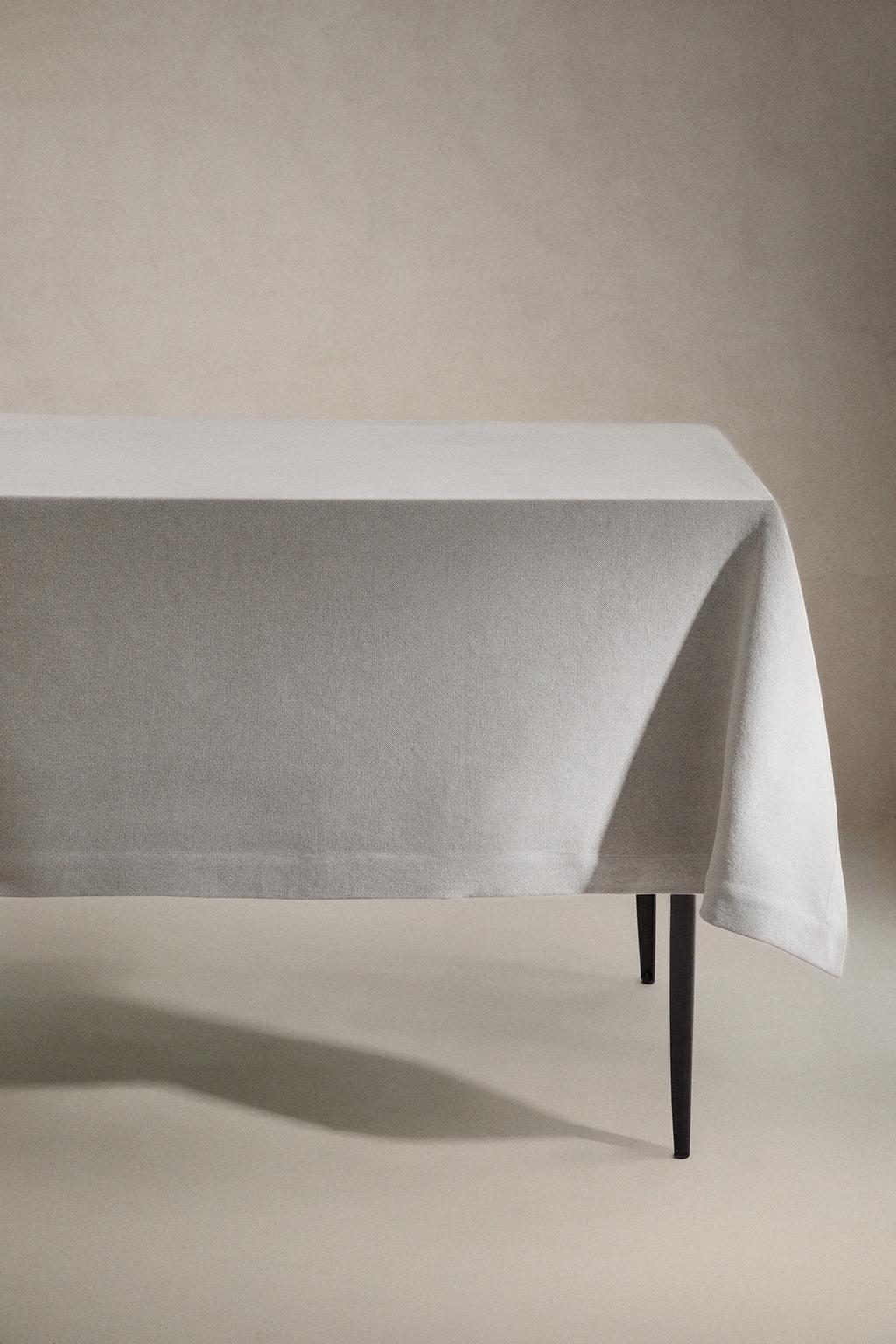 Полноцветное плотное льняное скатерть