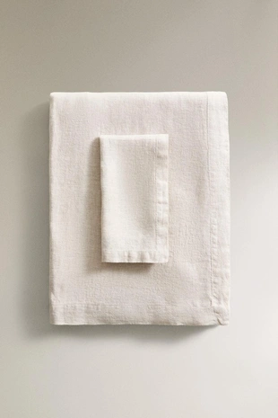 Скатерть из мятого льна- Заказать в России