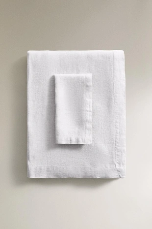 Скатерть из мятого льна- Заказать в России