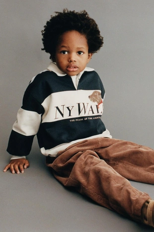 Поло в полоску с принтом «собака»- Заказать в России