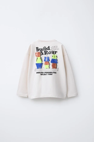 Лонгслив с принтом «мишки»- Заказать в России