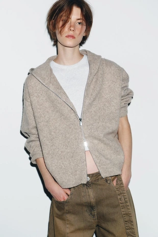 Brown | 5575/251/700 - Zara Джинсы TRF OVERSIZE BARREL с низкой посадкой