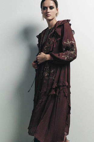 Комбинированный топ из жоржета с пайетками- Заказать в России