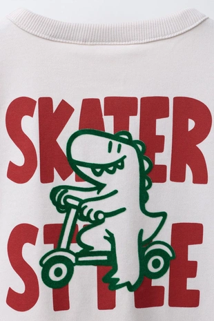 Толстовка с рельефным принтом животных- Заказать в России