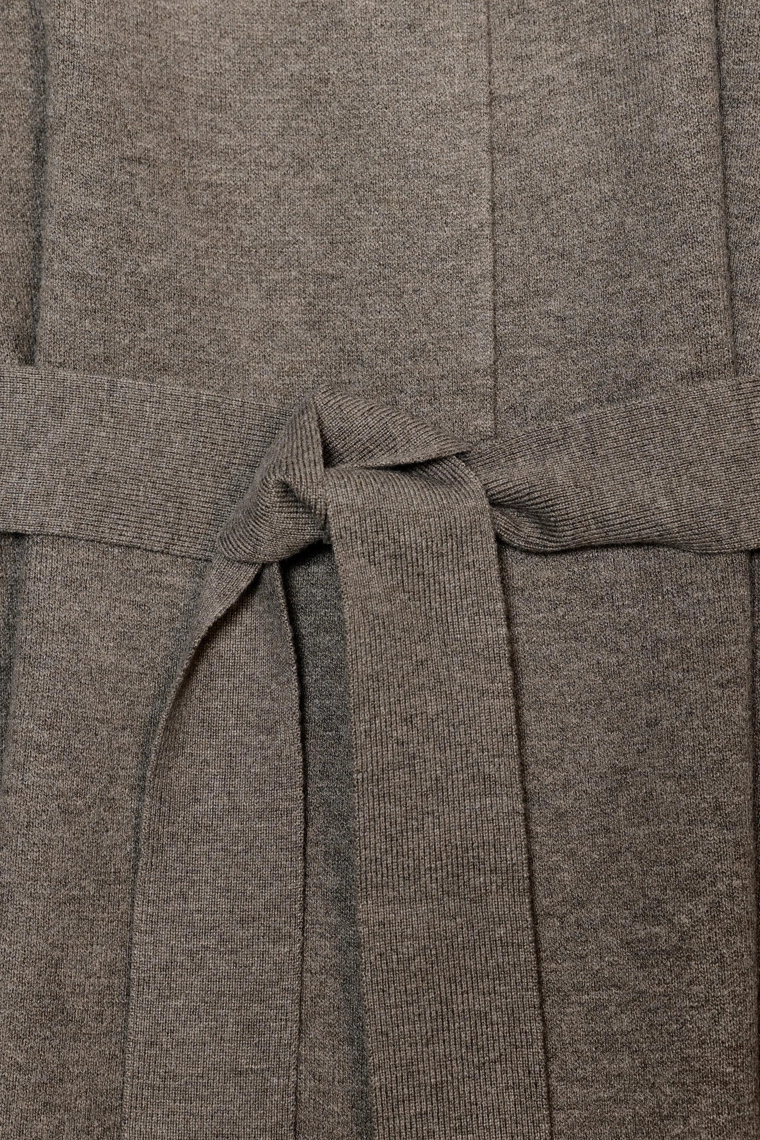 Кардиган из вязаного полотна с поясом