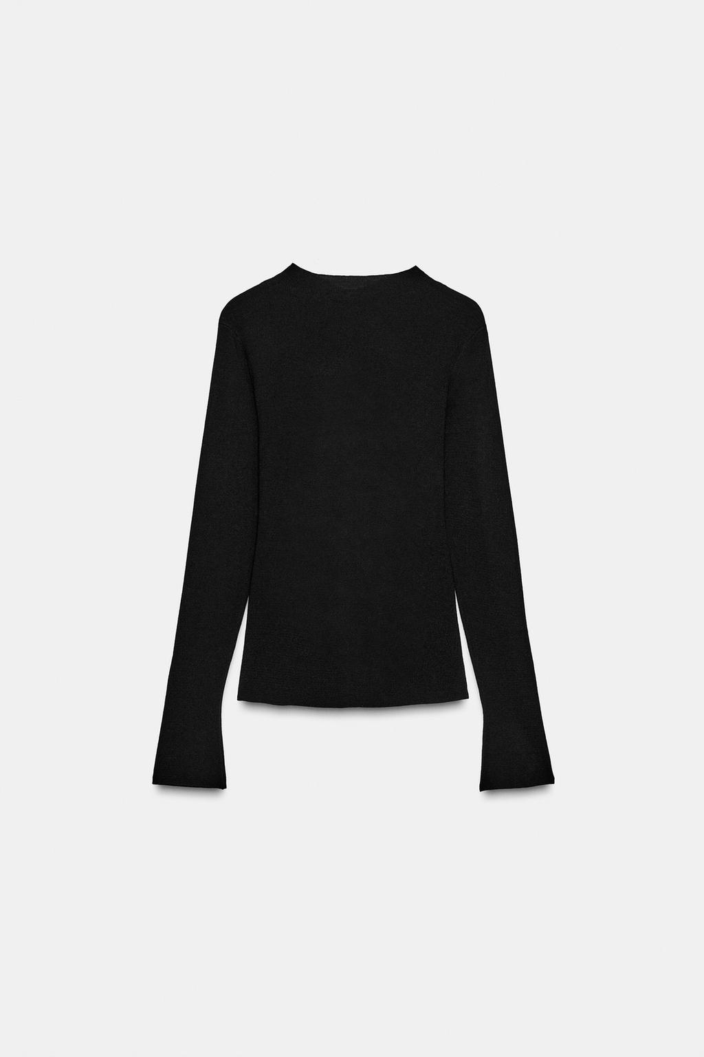 Zara Драпированный кардиган - Цвет черный - black | 3920/942