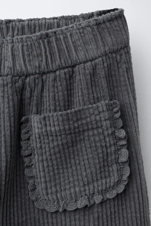 Вельветовые брюки с кружевом- Заказать в России