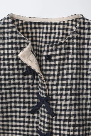 Мягкая футболка в клетку виши- Заказать в России