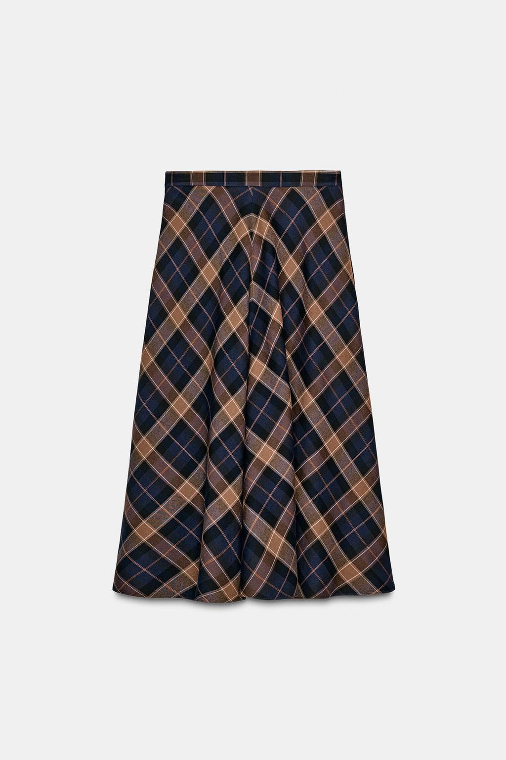 ШИРОКАЯ ЮБКА В КЛЕТКУ — ZW COLLECTION LIMITED EDITION