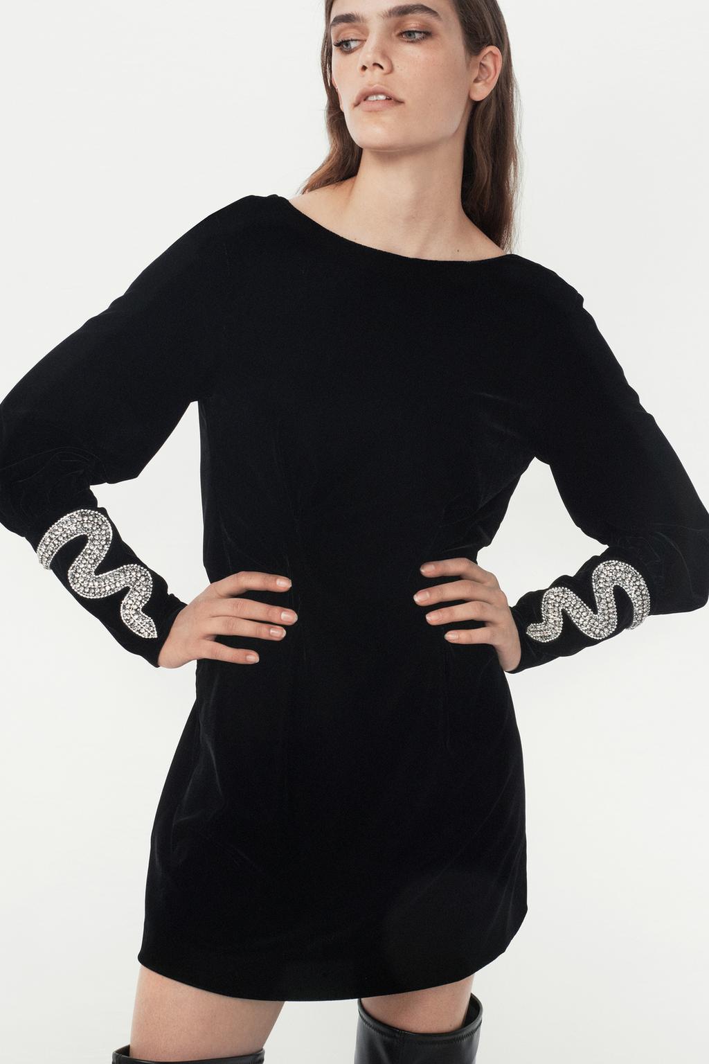 КОРОТКОЕ БАРХАТНОЕ ПЛАТЬЕ — THE ITEM ZARA WOMAN