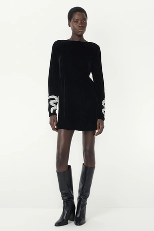 Короткое бархатное платье — THE ITEM ZARA WOMAN- Заказать в России