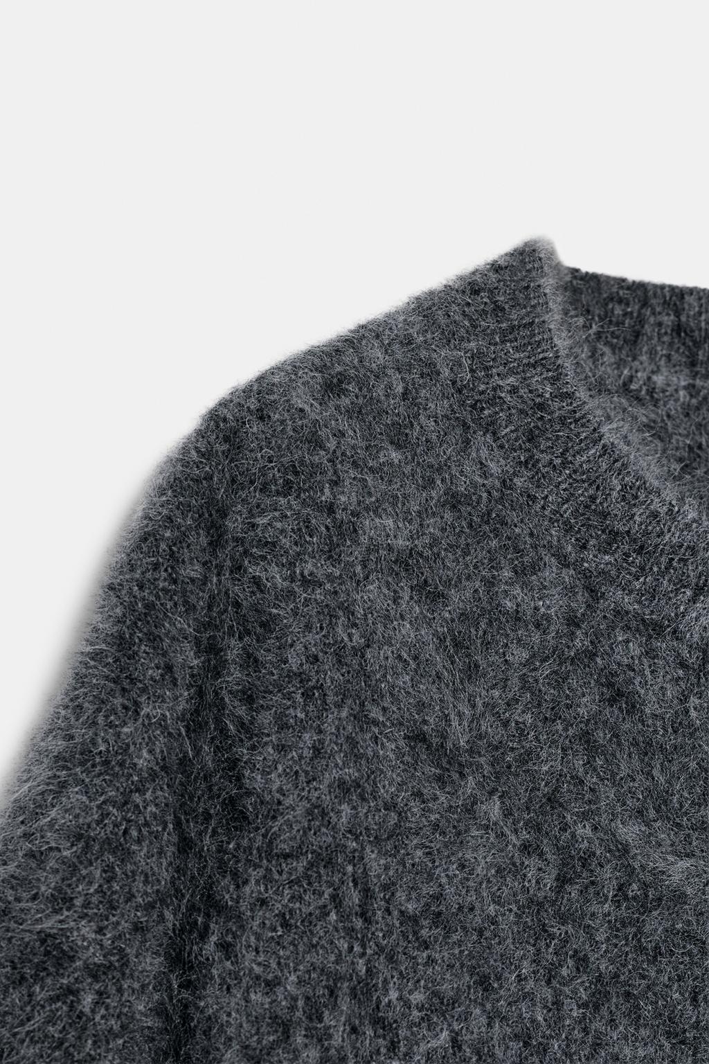 СВИТЕР ОВЕРСАЙЗ ИЗ 100% ШЕРСТИ С КОРОТКИМИ РУКАВАМИ