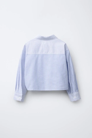 Рубашка в полоску с карманами- Заказать в России