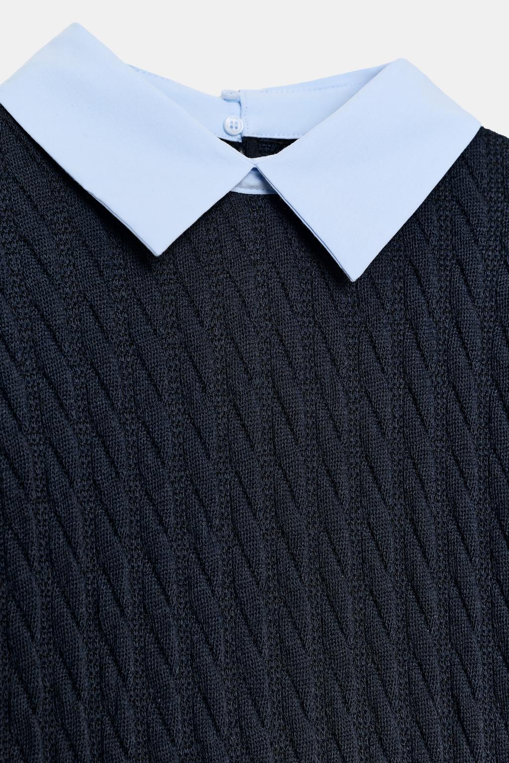 КОМБИНИРОВАННАЯ РУБАШКА ИЗ ПОПЛИНА