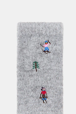 Высокие носки с вышивкой- Заказать в России