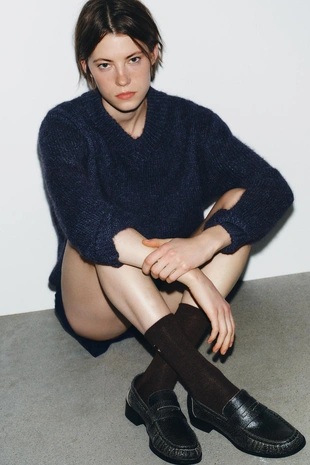 Гладкие носки с вышивкой таксы- Заказать в России