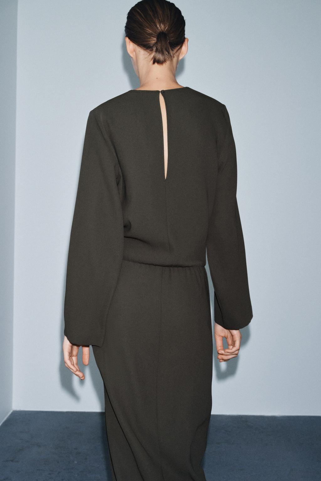 ПЛАТЬЕ МИДИ С ПЛИССИРОВКОЙ — ZW COLLECTION