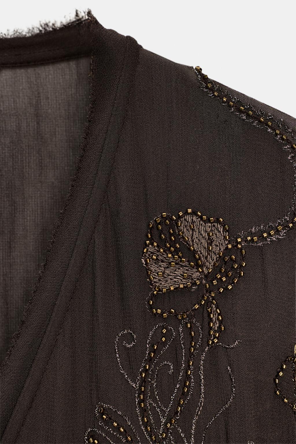 ПЛАТЬЕ С ВЫШИВКОЙ И БУСИНАМИ ИЗ ОГРАНИЧЕННОЙ СЕРИИ ZW COLLECTION