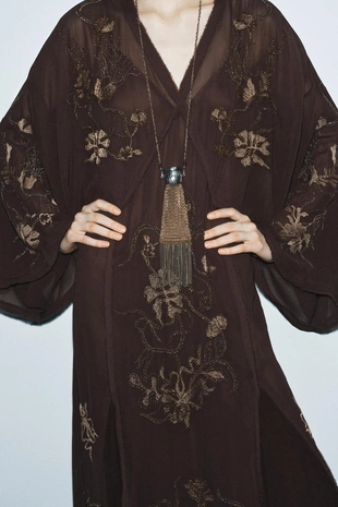 Платье с вышивкой и бусинами из ограниченной серии ZW COLLECTION- Заказать в России