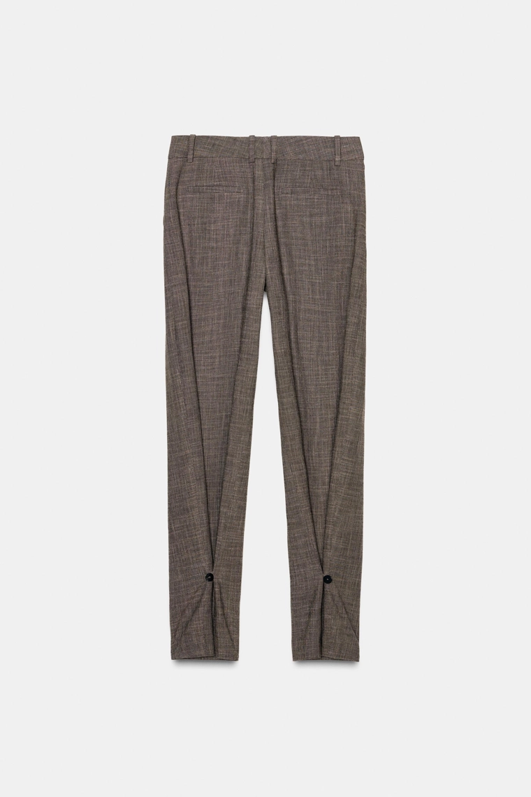 Брюки коллекции zw с застежкой на пуговицу на манжете