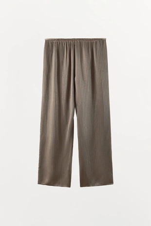 Брюки в пижамном стиле в полоску- Заказать в России